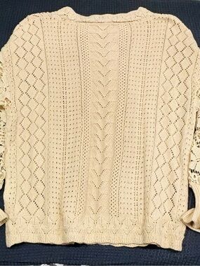 3/$20 Cream Knit Women's Sweater - Elegant Design